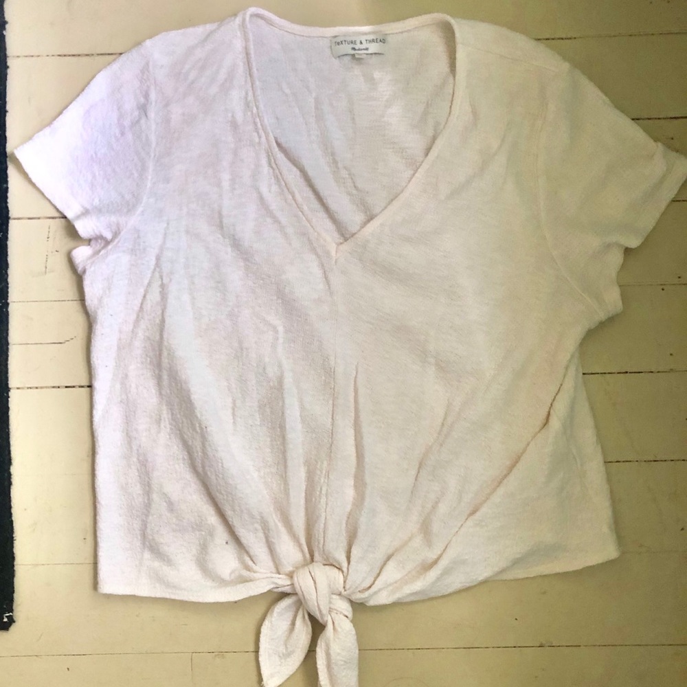 Madewell Tie front Tee